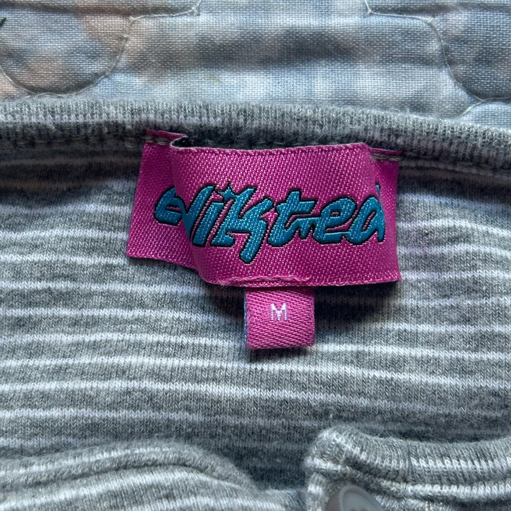 Edikted Gray and White Striped Tank Top